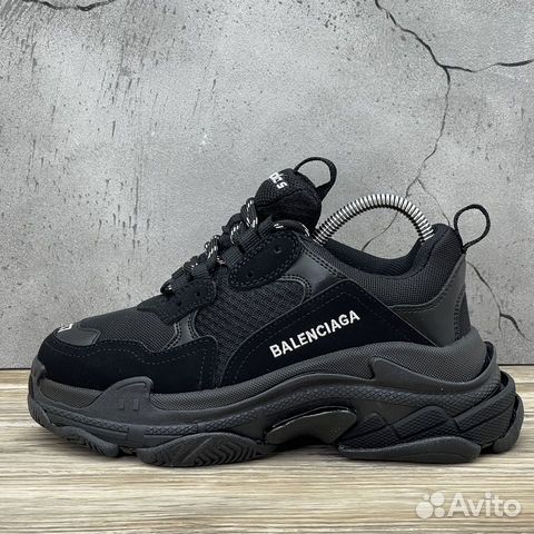 Кроссовки Balenciaga Triple S Black Размеры 36-45