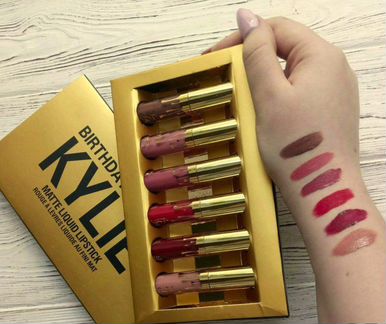 Набор матовых жидких губных помад Kylie, 6 цветов