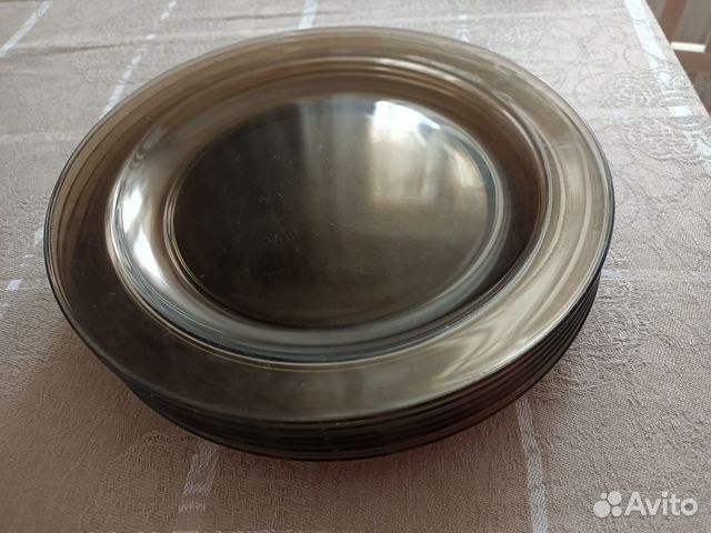 Тарелки черные Люминарк, d 24 см, 6 шт