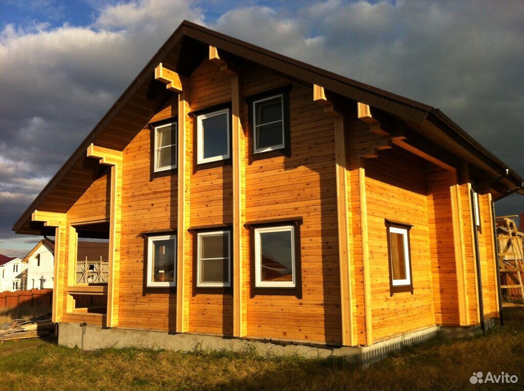 Дизайн дома из бруса снаружи