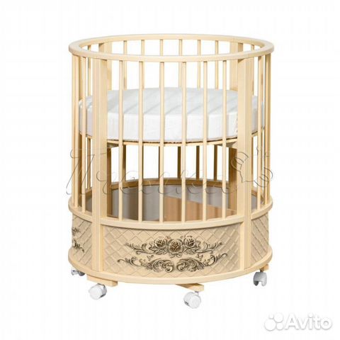 Детская кроватка круглая овальная