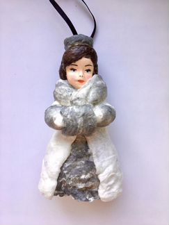 Ватная ёлочная игрушка