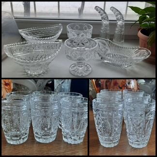 Вазы салатники стопки хрусталь