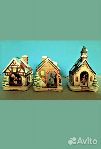 Томас Кинкеид домики снеговички,новогодние украшен