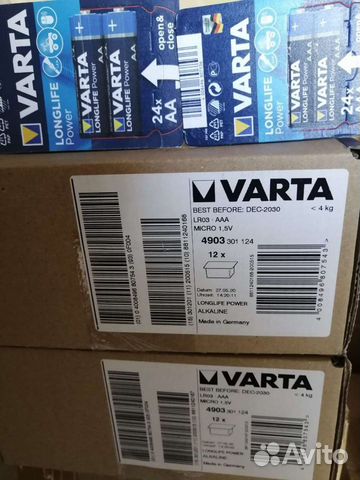 Продаю алкалиновые батарейки Varta longlife