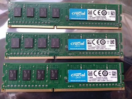 Оперативная память Crucial DDR3L-1600 4Gb