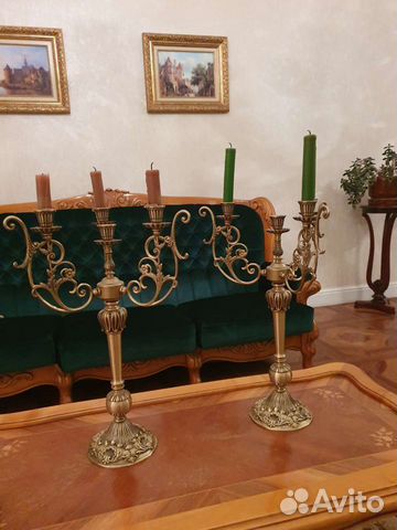 Подсвечники и канделябры лануть бронза