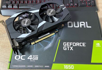 Asus GeForce GTX1650 dual OC 4Gb gddr5 на гарантии