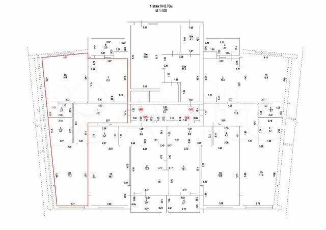 2-к. квартира, 70 м², 1/16 эт.