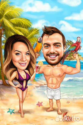 Шарж фото на печать