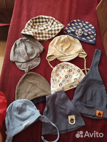 Шапки пакетом на мальчика 3-6 месяцев