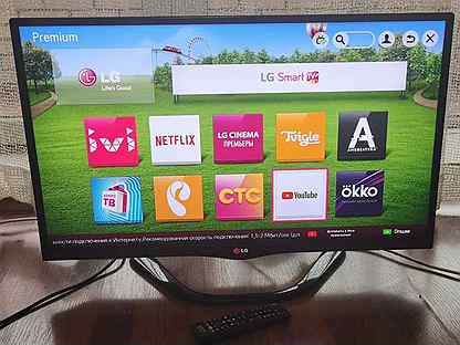 Телевизор LG, 32 дюйма, smart TV, Wi-Fi, 3D