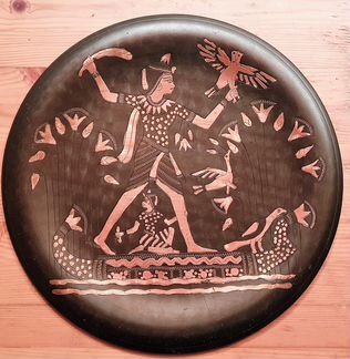 Декоративная тарелка ручной работы из Египта