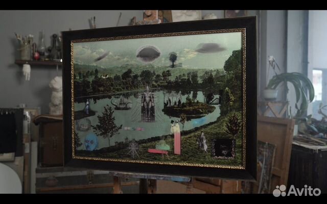 Lenticular printing, original collage