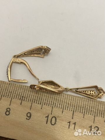 Золотые серьги СССР 583
