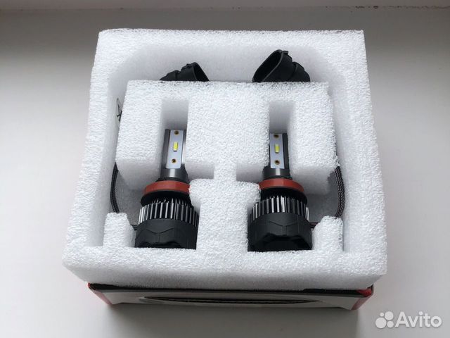 Led лампы H9 6000K холодный белый свет