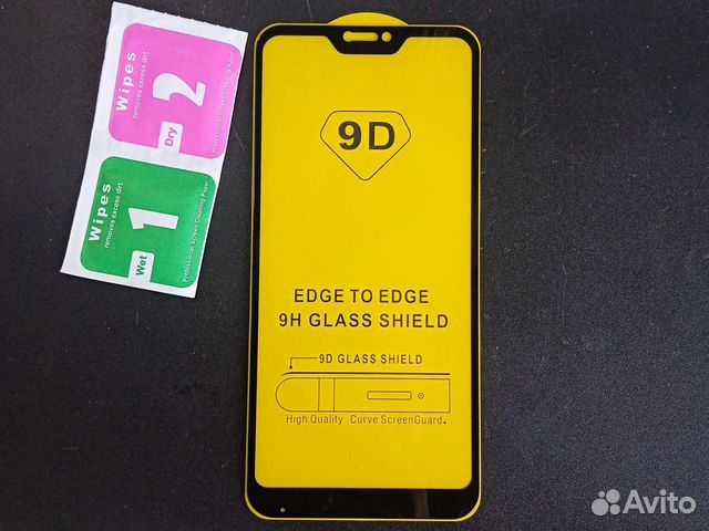 Защитное стекло на Xiaomi Mi A2 lite/6 Pro Чёрное