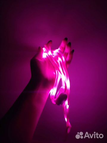 Светящиеся шнурки розовые