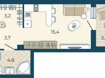 Квартира-студия, 29,9 м², 23/25 эт.