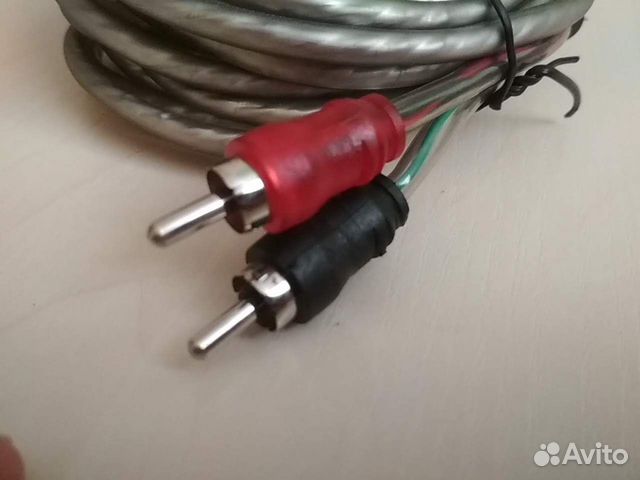 Кабель 2 RCA провод тюльпаны для усилителя купить в Воронеже | Авито
