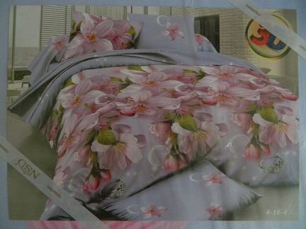 Семейный комплект постельного белья Сатин Хлопок