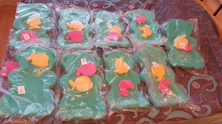 Губка для купания детей. Зелёная