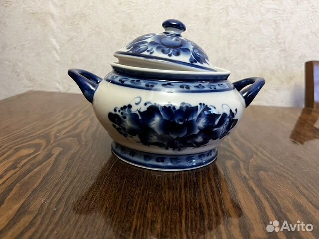 Супница керамическая Гжель СССР