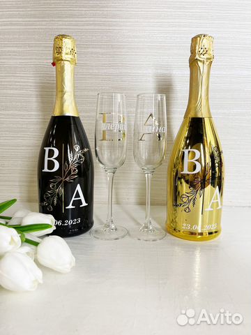 Набор на свадьбу. Свадебные бокалы