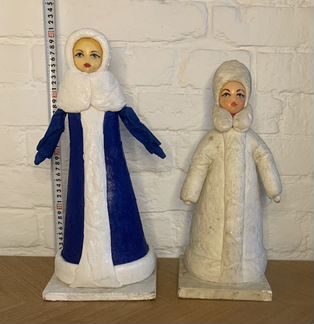 Дед мороз, снегурочка СССР игрушки под елку