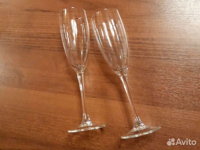 Бокалы для шампанского, 22 см, 2 шт новые