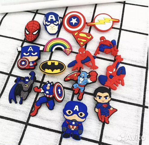 Джиббитсы Jibbitz для crocs. marvel.Мстители