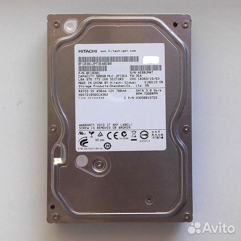 Жесткий диск Hitachi Deskstar 7K1000.C 500 Гб