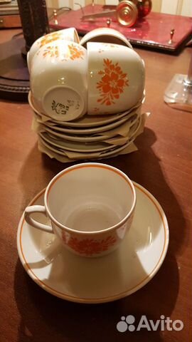 Кофейные пары Дмитровский фарфоровый з-д Вербилки