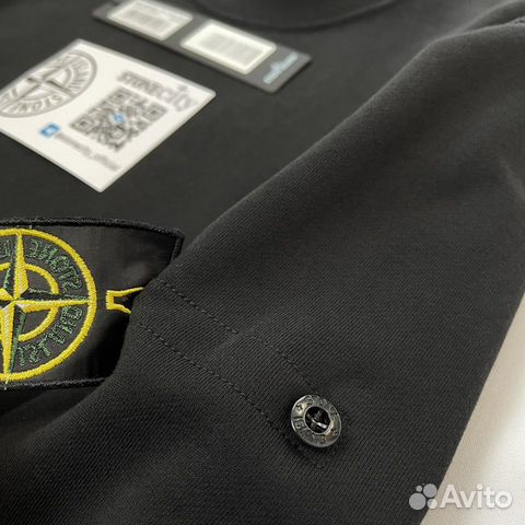 Свитшот Stone Island черный весна-лето (XXL)