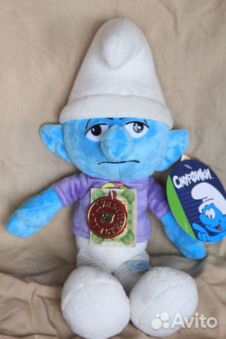 Мягкая игрушка озвученная смурфик мульти-пульти
