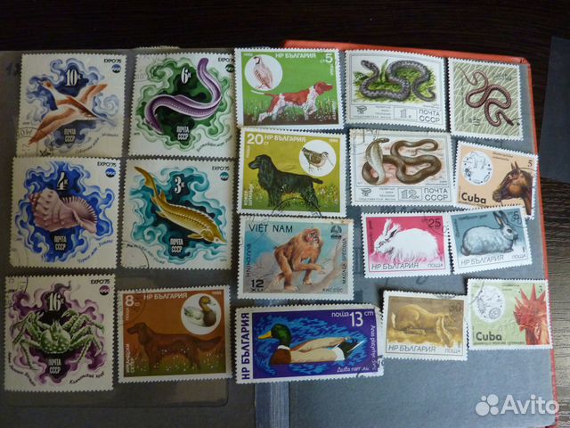 Марки времен СССР по темам из альбома