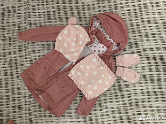 Шапка снуд варежки H&M для девочки 98-104 р-р