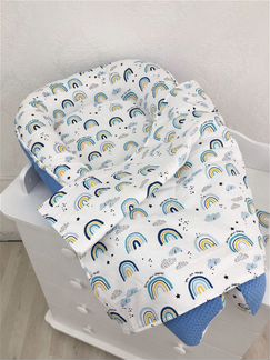 Кокон-гнездышко для новорожденного со съёмным чехл