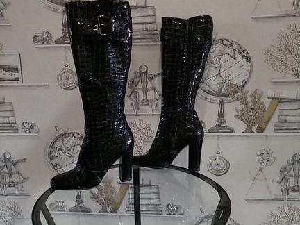 Сапоги лаковые, кожа, 39 размер