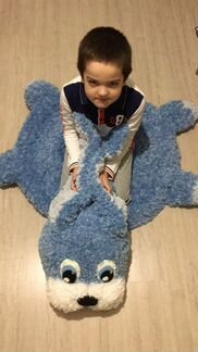 Коврик зайка вязанный