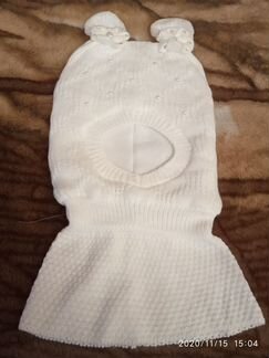 Шлемы вязанные на девочку 5-6 лет