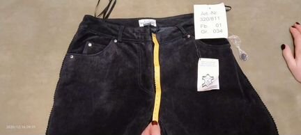 Кожаные брюки женские