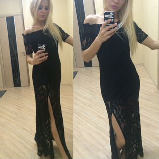 Платье гипюр