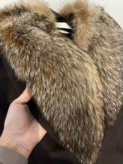 Шерстяное утеплённое пальто с мехом