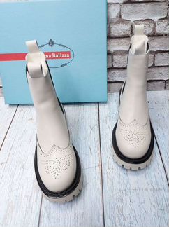 Зимние кожаные ботинки