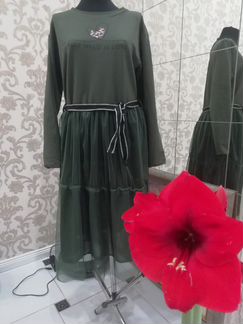 Платье трикотаж сетка Италия 46-50