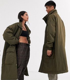 Удлиненная дутая зимняя курткa Reclaimed Vintage х