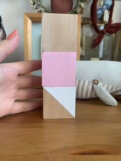 Деревянные кубики для декора в детскую