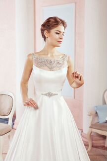 Новое атласное свадебное платье (эксклюзив)