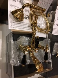 Комплект смесителей Praha crystal золото